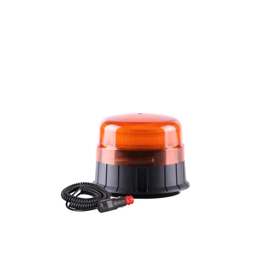 Amio – Φάρος Προειδοποίησης W01M LED 12/24V Amber 39xSMD Μαγνητικός/Βιδωτός με Φις Αναπτήρα 142x116mm για Αυτοκίνητο & Φορτηγό – 1 Τεμ. (01500/AM)