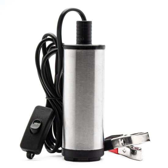 Amio - Αντλία Αναρρόφησης Υγρών Ηλεκτρική 24V 60W διαμέτρου 51mm με παροχή 25L/min για άντληση πετρελαίου και λαδιού με υψηλή απόδοση και εύκολη χρήση σε δεξαμενές - 1 Τεμ. (02069/AM)