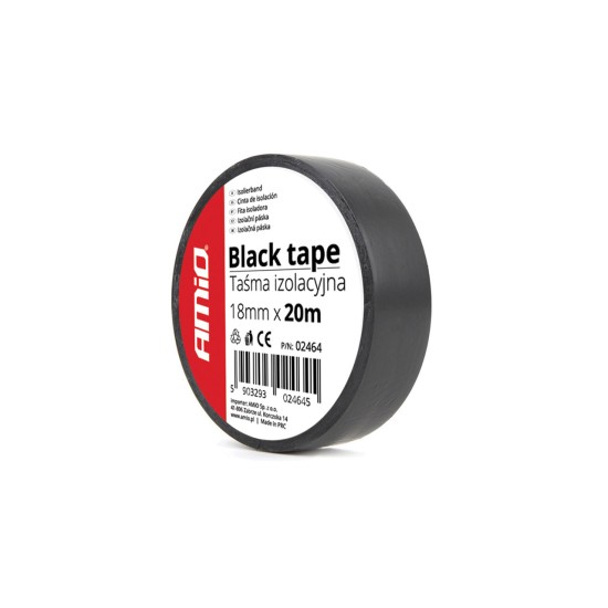 Amio - ΜΟΝΩΤΙΚΗ ΤΑΙΝΙΑ ΜΑΥΡΗ 19MM - 20M - 1 τεμ. (02464/AM)