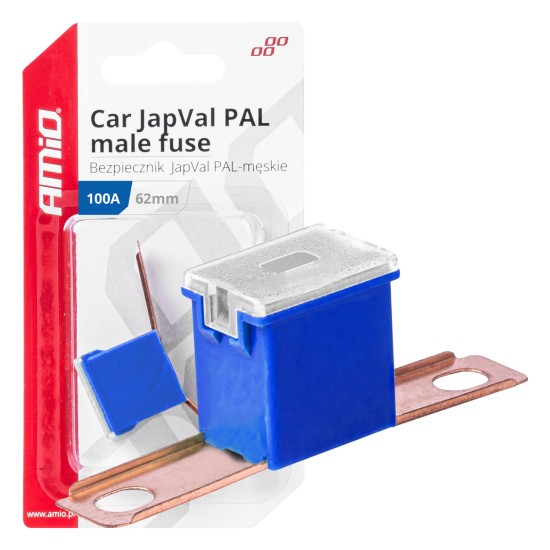 Amio - ΑΣΦΑΛΕΙΑ JapVal PAL ΑΡΣΕΝΙΚΗ 62mm 100A ΣΕ ΜΠΛΕ ΧΡΩΜΑ - 1 Τεμ. (03433/AM)