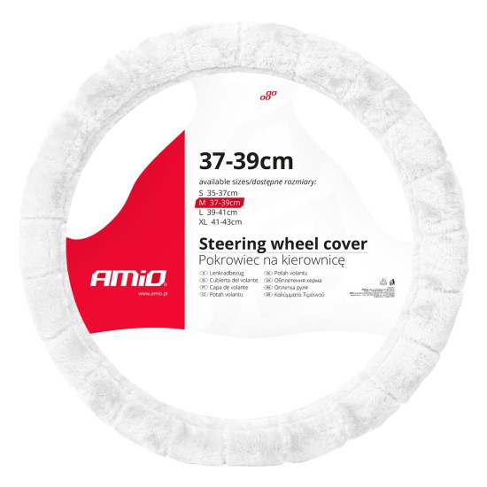 Amio - ΚΑΛΥΜΜΑ ΤΙΜΟΝΙΟΥ ΓΟΥΝΙΝΟ/ΧΝΟΥΔΩΤΟ (M) 37-39cm SWC-53-M ΣΕ ΛΕΥΚΟ ΧΡΩΜΑ - 1 Τεμ. (03566/AM)