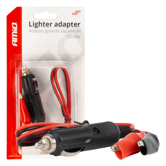 Amio - ΦΙΣ ΑΝΑΠΤΗΡΑ ΜΕ ΚΡΟΚΟΔΕΙΛΑΚΙΑ 12/24V 60cm - 1 ΤΕΜ. (03802/AM)
