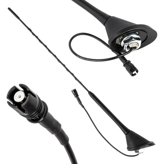 Amio - ΚΕΡΑΙΑ ΟΡΟΦΗΣ ANT11 45.4 cm ΜΕ ΚΑΛΩΔΙΟ 20cm ΚΑΙ ΦΙΣΑ RAKU-2 UNIVERSAL ΜΑΥΡΗ - 1 ΤΕΜ. (04155/AM)