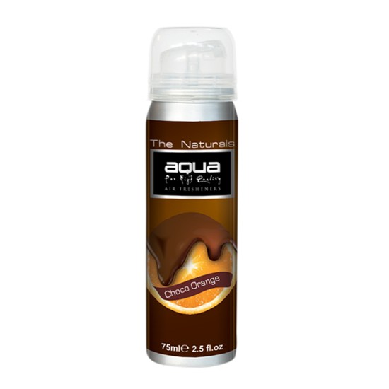 Aqua - ΑΡΩΜΑΤΙΚΟ ΑΥΤΟΚΙΝΗΤΟΥ ΣΕ ΣΠΡΕΙ (SPRAY) ΜΕ ΑΡΩΜΑ ΣΟΚΟΛΑΤΑ/ΠΟΡΤΟΚΑΛΙ FLAVORS SERIES 75ml AQUA - 1 TEM. (10-266/AQ)