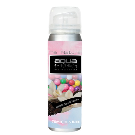 Aqua - ΑΡΩΜΑΤΙΚΟ ΑΥΤΟΚΙΝΗΤΟΥ ΣΕ ΣΠΡΕΙ (SPRAY) ΜΕ ΑΡΩΜΑ ΤΣΙΧΛΟΦΟΥΣΚΑ & ΒΑΝΙΛΙΑ FLAVORS SERIES 75ml AQUA - 1 TEM. (10-753/AQ)