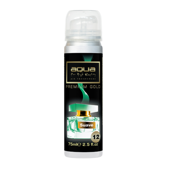 Aqua - ΑΡΩΜΑΤΙΚΟ ΑΥΤΟΚΙΝΗΤΟΥ ΣΕ ΣΠΡΕΙ (SPRAY) ΜΕ ΑΡΩΜΑ SUAVE PREMIUM GOLD SERIES 75ml AQUA - 1 TEM. (10-806/AQ)