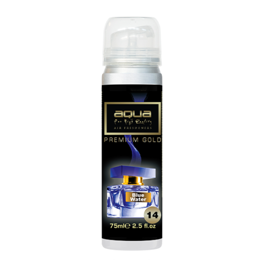 Aqua - ΑΡΩΜΑΤΙΚΟ ΑΥΤΟΚΙΝΗΤΟΥ ΣΕ ΣΠΡΕΙ (SPRAY) ΜΕ ΑΡΩΜΑ BLUE WATER PREMIUM GOLD SERIES 75ml AQUA - 1 TEM. (10-889/AQ)