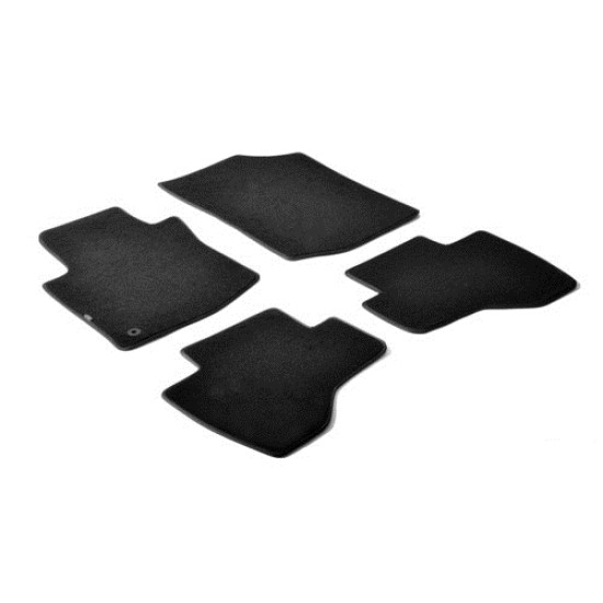 ΠΑΤΑΚΙΑ EXECUTIVE ΜΟΚΕΤΑ ΓΙΑ CITROEN C1 / PEUGEOT 107 / TOYOTA AYGO 2005-2014 ΣΕ ΜΑΥΡΟ ΧΡΩΜΑ ΜΕ ΚΟΥΜΠΩΜΑΤΑ LAMPA - 4 ΤΕΜ.