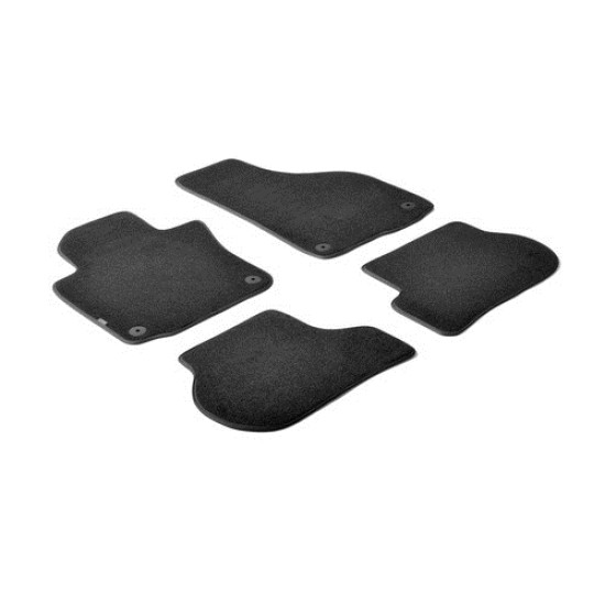ΠΑΤΑΚΙΑ EXECUTIVE ΜΟΚΕΤΑ ΓΙΑ SKODA OCTAVIA SW 5D 2004-2013 / 2013+ / VOLKSWAGEN GOLF V / VI 2003-2014 / JETTA 2005-2011 / SCIROCCO 2008-2017 ΣΕ ΜΑΥΡΟ ΧΡΩΜΑ ME ΚΟΥΜΠΩΜΑΤΑ LAMPA - 4 ΤΕΜ.
