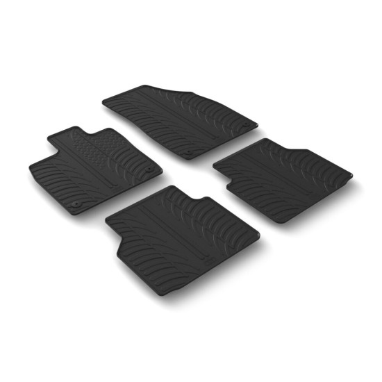 LAMPA - ΠΑΤΑΚΙΑ ΑΥΤΟΚΙΝΗΤΟΥ ΑΠΟ ΛΑΣΤΙΧΟ ΓΙΑ AUDI Q4 E-TRON 06/2021+ ΣΕ ΜΑΥΡΟ ΧΡΩΜΑ ME ΚΟΥΜΠΩΜΑΤΑ - 4 ΤΕΜ.