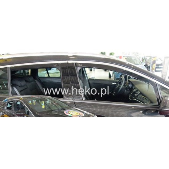 ΑΝΕΜΟΘΡΑΥΣΤΕΣ ΓΙΑ OPEL ASTRA K 5D 2015+ SPORT TOURER WAGON  ΣΕΤ ΑΠΟ ΕΥΚΑΜΠΤΟ ΦΙΜΕ ΠΛΑΣΤΙΚΟ HEKO - 4 ΤΕΜ.