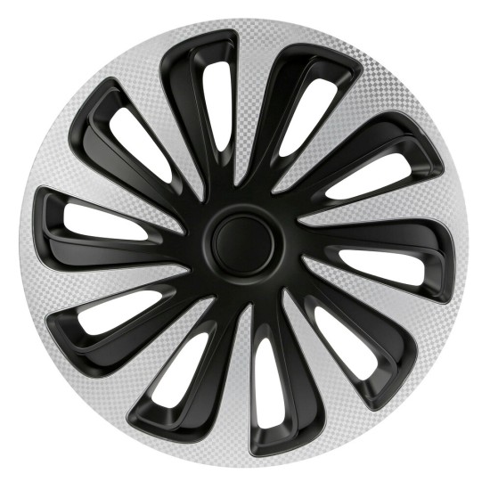Lampa - Σετ Τάσια Αυτοκινήτου 15’’ Kojin Carbon TECH-ONE από υλικό ABS Ασημί / Μαύρο - 4 TEM (L3147.9)
