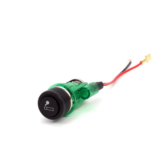 Amio - Κιτ αναπτήρα 12V Euro-Style με καλώδιο και ενσωματωμένο φωτισμό, περιλαμβάνει αρσενική και θηλυκή υποδοχή, ανθεκτική κατασκευή για ασφαλή τροφοδοσία ηλεκτρικών συσκευών σε αυτοκίνητα και τροχόσπιτα - 1 τεμ. (01260/AM)
