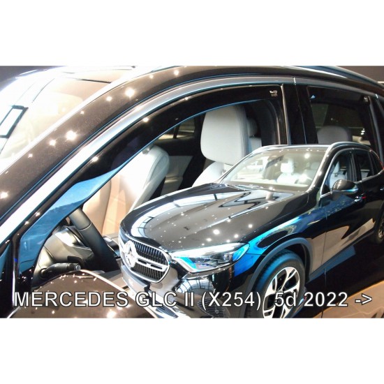 ΑΝΕΜΟΘΡΑΥΣΤΕΣ ΓΙΑ MERCEDES GLC X254 5D 2022+ - ΣΕΤ ΑΥΤΟΚΙΝΗΤΟΥ ΑΠΟ ΕΥΚΑΜΠΤΟ ΦΙΜΕ ΠΛΑΣΤΙΚΟ HEKO - 4 ΤΕΜ.
