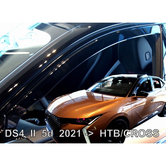ΑΝΕΜΟΘΡΑΥΣΤΕΣ ΓΙΑ DS 4 5D 2021-2023 /DS 4 CROSS 5D 2021-2023  ΖΕΥΓΑΡΙ ΑΠΟ ΕΥΚΑΜΠΤΟ ΦΙΜΕ ΠΛΑΣΤΙΚΟ HEKO - 2 ΤΕΜ.