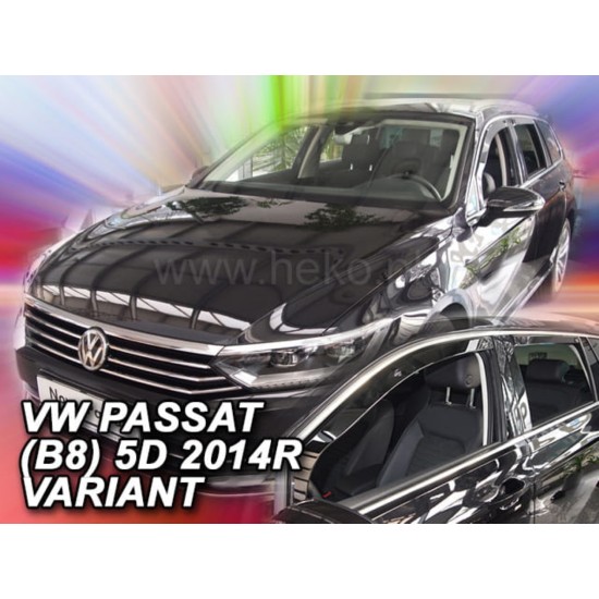 ΑΝΕΜΟΘΡΑΥΣΤΕΣ ΓΙΑ VW PASSAT 5D COMBI/VARIANT/SW 2014+ ΑΝΕΜΟΘΡΑΥΣΤΕΣ ΣΕΤ ΑΥΤΟΚΙΝΗΤΟΥ ΑΠΟ ΕΥΚΑΜΠΤΟ ΦΙΜΕ ΠΛΑΣΤΙΚΟ HEKO - 4 ΤΕΜ.