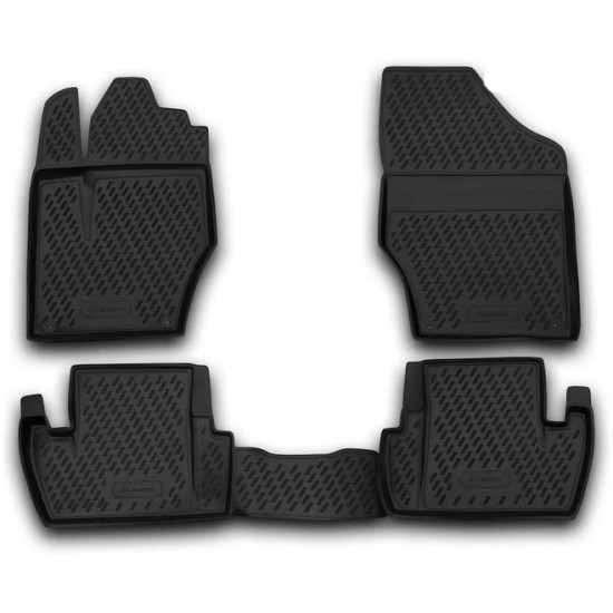 ΠΑΤΑΚΙΑ ΣΕ ΣΚΑΦΗ TPE ΛΑΣΤΙΧΟ ΓΙΑ PEUGEOT 107 / 308 07/2005-2013  ΣΕ ΜΑΥΡΟ ΧΡΩΜΑ NOVLINE - 4 ΤΕΜ.