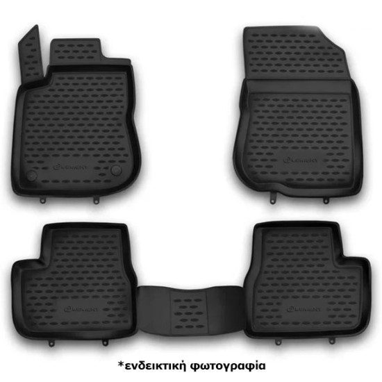 ΠΑΤΑΚΙΑ ΣΕ ΣΚΑΦΗ TPE ΛΑΣΤΙΧΟ ΓΙΑ PEUGEOT 208 / 2008 3D / 5D 4/2012-2019  ΣΕ ΜΑΥΡΟ ΧΡΩΜΑ NOVLINE - 4 ΤΕΜ.