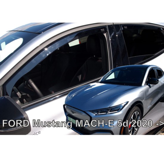 ΑΝΕΜΟΘΡΑΥΣΤΕΣ ΓΙΑ FORD MUSTANG MACH-E 5D 2020+ ΣΕΤ ΑΥΤΟΚΙΝΗΤΟΥ ΑΠΟ ΕΥΚΑΜΠΤΟ ΦΙΜΕ ΠΛΑΣΤΙΚΟ HEKO - 4 ΤΕΜ.