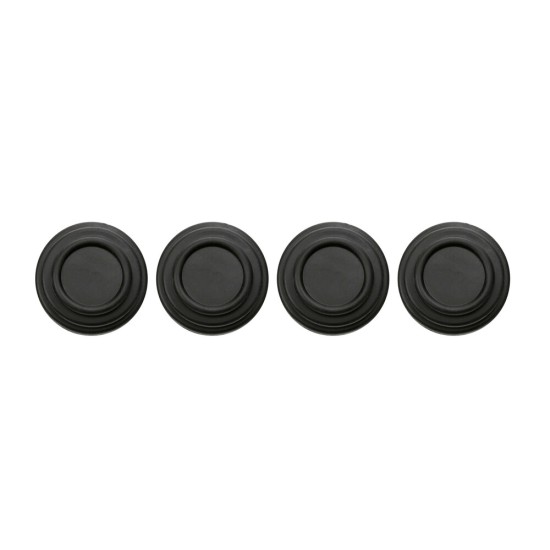 ΠΡΟΣΤΑΤΕΥΤΙΚΑ ΓΙΑ ΚΛΕΙΣΙΜΟ ΠΟΡΤΑΣ Φ26x8mm ΣΙΛΙΚΟΝΗΣ ΣΤΡΟΓΓΥΛΑ ΜΑΥΡΑ LAMPA - 4 ΤΕΜ.