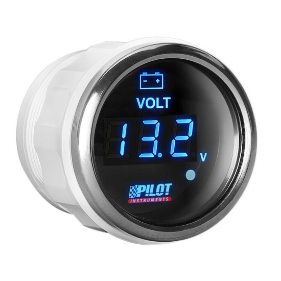 ΒΟΛΤΟΜΕΤΡΟ ΨΗΦΙΑΚΟ ΜΑΥΡΟ ΜΕ ΛΕΥΚΟ ΦΩΣ BLACK DIGITAL SERIES 9-32V 52mm