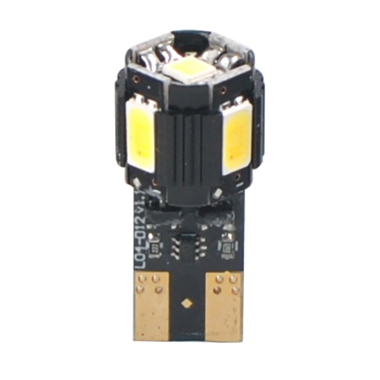 M-Tech - Λάμπες Led Τύπου T10 W5W Canbus Για Επιβατικά Αυτοκίνητα 12V 4xSMD5630+1xHP Θερμό Λευκό (W2,1x9,5d) - 2 τεμ. (LB804WW/MT)