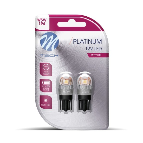 ΛΑΜΠΑΚΙΑ T10 W5W W2.1x9.5d 12/24V 1,4W 65lm 5x2835SMD LED 5700K ΠΟΡΤΟΚΑΛΙ BLISTER 2 ΤΕΜ.