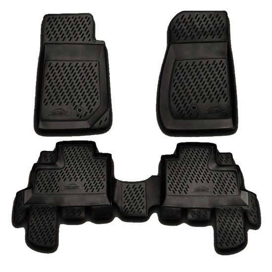 ΠΑΤΑΚΙΑ ΣΕ ΣΚΑΦΗ TPE ΛΑΣΤΙΧΟ ΓΙΑ JEEP WRANGLER 5D 2007-2018  ΣΕ ΜΑΥΡΟ ΧΡΩΜΑ NOVLINE - 4 ΤΕΜ.