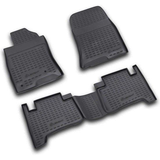 ΠΑΤΑΚΙΑ ΣΕ ΣΚΑΦΗ TPE ΛΑΣΤΙΧΟ ΓΙΑ TOYOTA LAND CRUISER PRADO 2003-2009  ΣΕ ΑΝΘΡΑΚΙ ΣΚΟΥΡΟ ΓΚΡΙ ΧΡΩΜΑ NOVLINE - 4 ΤΕΜ.