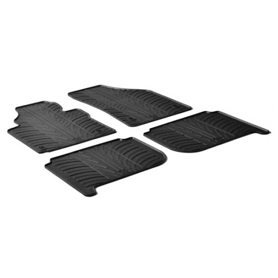 LAMPA - ΠΑΤΑΚΙΑ ΑΥΤΟΚΙΝΗΤΟΥ ΑΠΟ ΛΑΣΤΙΧΟ ΓΙΑ VOLKSWAGEN TOURAN 05/2003-2015 ΣΕ ΜΑΥΡΟ ΧΡΩΜΑ ME ΚΟΥΜΠΩΜΑΤΑ - 4 ΤΕΜ.
