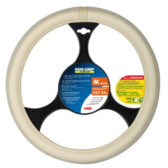 Lampa Κάλυμμα Τιμονιού Αυτοκινήτου Duo-Grip 37-39εκ. Άοσμο πλεχτή αντιιδρωτική επένδυση Μπεζ 1-τεμ. (L3313.9)