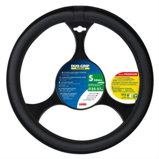 Lampa Κάλυμμα Τιμονιού Αυτοκινήτου Duo-Grip 35-37εκ. Άοσμο πλεχτή αντιιδρωτική επένδυση Μαύρο 1-τεμ. (L3314.0)