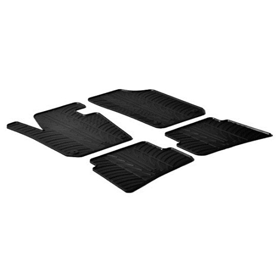 LAMPA - ΠΑΤΑΚΙΑ ΑΥΤΟΚΙΝΗΤΟΥ ΑΠΟ ΛΑΣΤΙΧΟ ΓΙΑ SEAT IBIZA 06/2008-2017 ΣΕ ΜΑΥΡΟ ΧΡΩΜΑ ME ΚΟΥΜΠΩΜΑΤΑ - 4 ΤΕΜ.