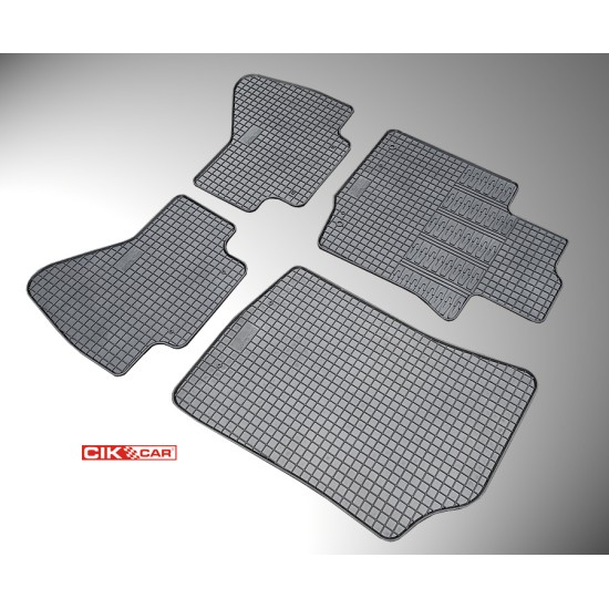 Cik - ΠΑΤΑΚΙΑ ΑΥΤΟΚΙΝΗΤΟΥ ΑΠΟ ΛΑΣΤΙΧΟ ΓΙΑ CITROEN C1 / PEUGEOT 107 / TOYOTA AYGO 2005-2014 ΣΕ ΜΑΥΡΟ ΧΡΩΜΑ ΧΩΡΙΣ ΚΟΥΜΠΩΜΑΤΑ - 4 ΤΕΜ. (RM.CI.0004/CK)