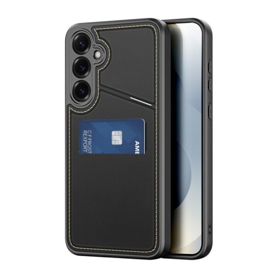 Θήκη Δερμάτινη Dux Ducis Rafi II Mag 3 σε 1 MagSafe RFID Blocker Samsung S936B Galaxy S25 Plus 5G με Stand Μαύρο