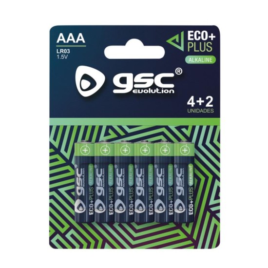 Μπαταρία Alkaline GSC EcoPlus AAA LR03 (6 τεμ.) Μπαταρία Alkaline GSC EcoPlus AAA LR03 (6 τεμ.)