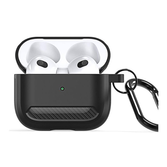 Θήκη TPU Dux Ducis PECB Apple AirPods 3 με Γάντζο Μαύρο Θήκη TPU Dux Ducis PECB Apple AirPods 3 με Γάντζο Μαύρο