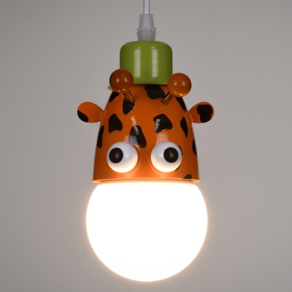 GIRAFFE 00638 Παιδικό Κρεμαστό Φωτιστικό Φιγούρα Μονόφωτο 1 x E27 IP20 Πολύχρωμο Μέταλλο - Μ12 x Π10.5 x Υ13.5cm - Image 2