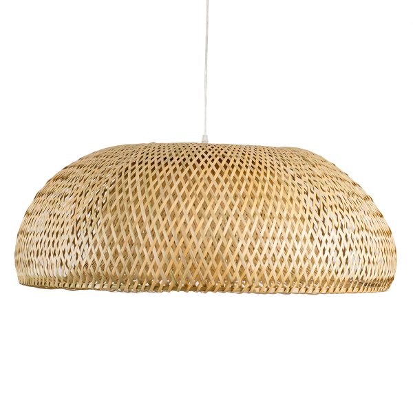 SAN TROPEZ 00674 Boho Κρεμαστό Φωτιστικό Ανάρτηση Μονόφωτο 1 x E27 IP20 Μπεζ Ξύλο - Μ80 x Π80 x Y28cm - Image 4