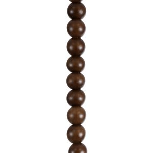 BEADS 00694 Vintage Κρεμαστό Φωτιστικό Ανάρτηση Μονόφωτο 1 x E27 IP20 Καφέ Ξύλο – Μ4 x Π4 x Υ47cm