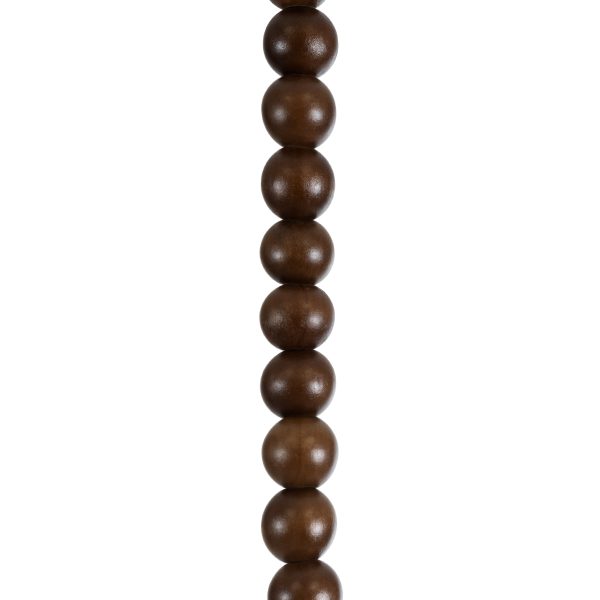 BEADS 00694 Vintage Κρεμαστό Φωτιστικό Ανάρτηση Μονόφωτο 1 x E27 IP20 Καφέ Ξύλο - Μ4 x Π4 x Υ47cm - Image 2