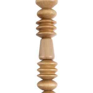 BEADS 00697 Vintage Κρεμαστό Φωτιστικό Ανάρτηση Μονόφωτο 1 x E27 IP20 Μπεζ Ξύλο – Μ5 x Π5 x Υ33cm