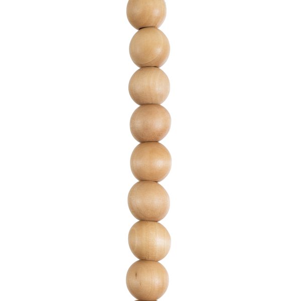 BEADS 00698 Vintage Κρεμαστό Φωτιστικό Ανάρτηση Μονόφωτο 1 x E27 IP20 Μπεζ Ξύλο - Μ4 x Π4 x Υ47cm - Image 3