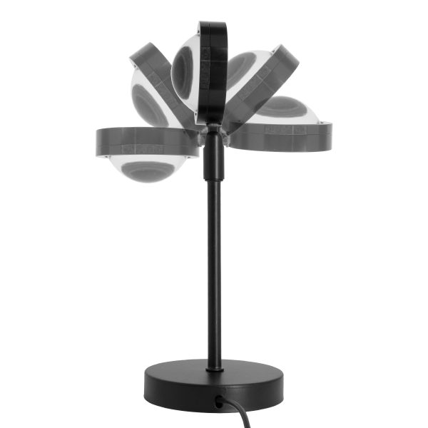 00812 Επιτραπέζιο Φωτιστικό Πορτατίφ LED 12W -lm 180° DC 5V IP20 Μπλε - Μωβ - Ροζ RAINBOW EFFECT Μαύρο Μέταλλο με Διάφανο Πλαστικό - Μ10 x Π10 x Υ26.5cm - 2 Xρόνια Εγγύηση - Image 5