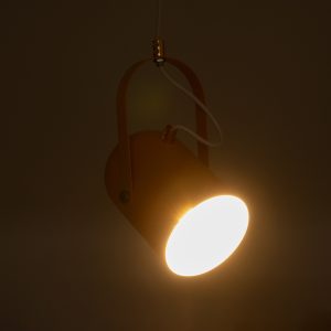 HAZEL 00929 Μοντέρνο Κρεμαστό Φωτιστικό Ανάρτηση Μονόφωτο 1 x E27 IP20 Ροζ, Άσπρο & Χρυσό Μέταλλο – Μ12 x Π12 x Υ27cm