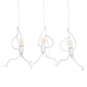 FIGURE 10000981 Παιδικό Κρεμαστό Φωτιστικό Ράγα Τρίφωτο 3 x E27 IP20 Λευκό Μέταλλο – Μ70 x Π10 x Υ105cm