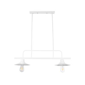 REGAL 01008 Vintage Φωτιστικό Οροφής Ράγα Δίφωτο 2 x E27 IP20 Λευκό Μέταλλο – Μ80 x Π26 x Υ82cm
