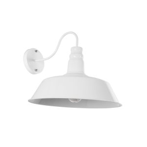 SORD 01051 Vintage Επιτοίχιο Φωτιστικό Απλίκα Μονόφωτο 1 x E27 IP20 Λευκό Μέταλλο – Μ36 x Π42 x Υ32cm