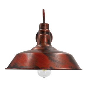 SORD 01052 Vintage Επιτοίχιο Φωτιστικό Απλίκα Μονόφωτο 1 x E27 IP20 Χάλκινο Μέταλλο – Μ36 x Π42 x Υ32cm
