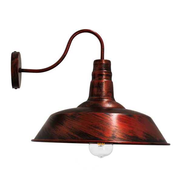 SORD 01052 Vintage Επιτοίχιο Φωτιστικό Απλίκα Μονόφωτο 1 x E27 IP20 Χάλκινο Μέταλλο - Μ36 x Π42 x Υ32cm - Image 3
